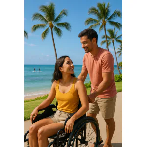 Mobility Scooter & Wheelchair Rentals Oahu Manual and Power Wheelchair at Beachwalk Oahu