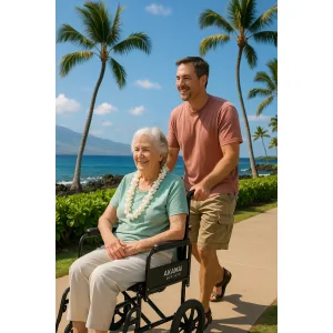 Mobility Scooter & Wheelchair Rentals Oahu Manual Wheelchair at Beachwalk Oahu