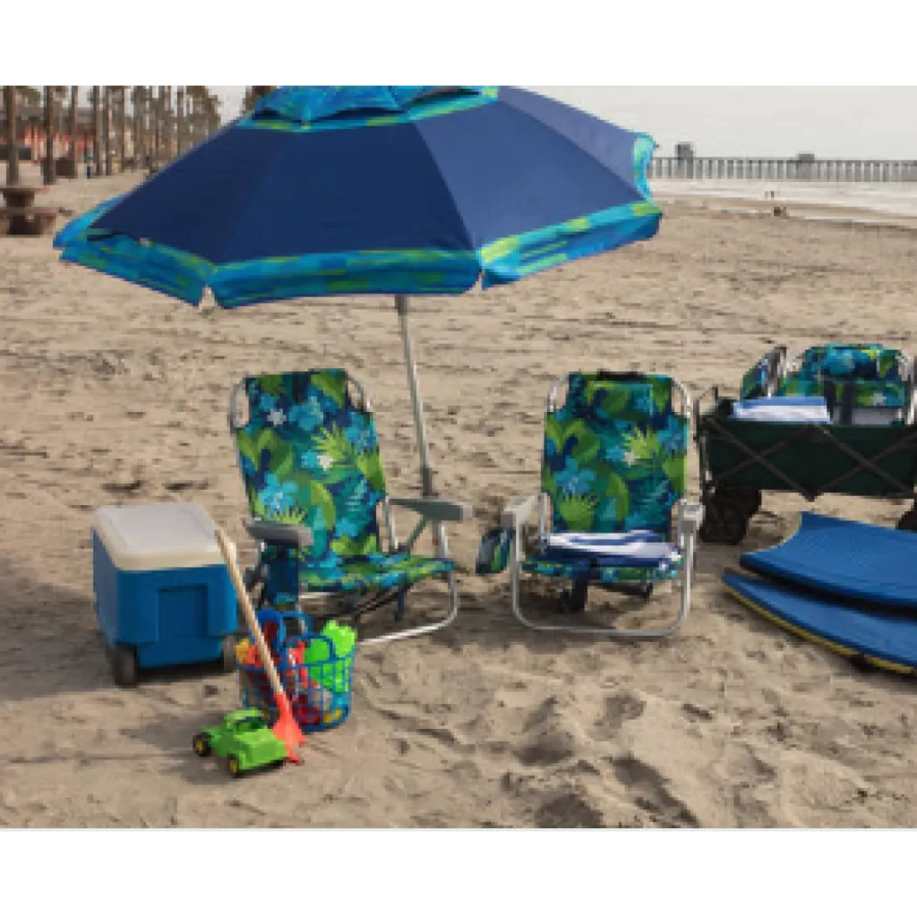 Tommy Beach Chair x2 + Beach Umbrella