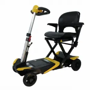 Automatic folding Transformer S3026 mobility scooter with lightweight design and spacious seat, ideal for travel in Maui.