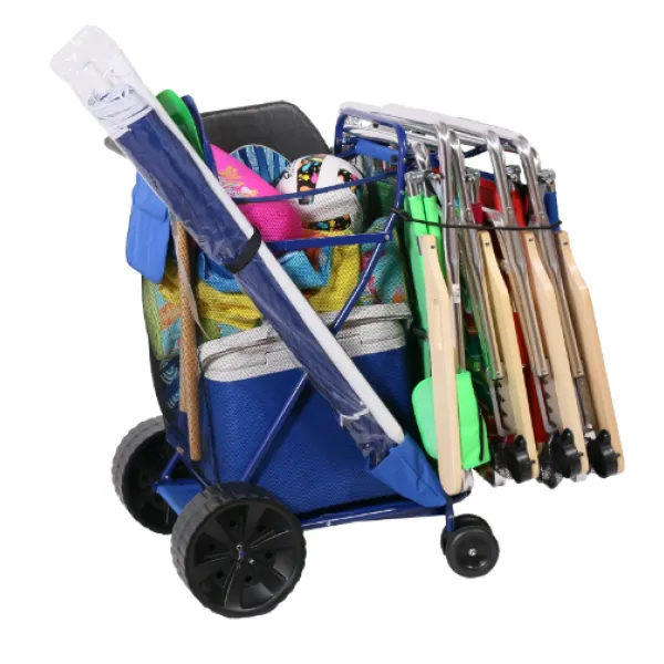 Tall Beach Chair x2 + Beach Cart + Umbrella